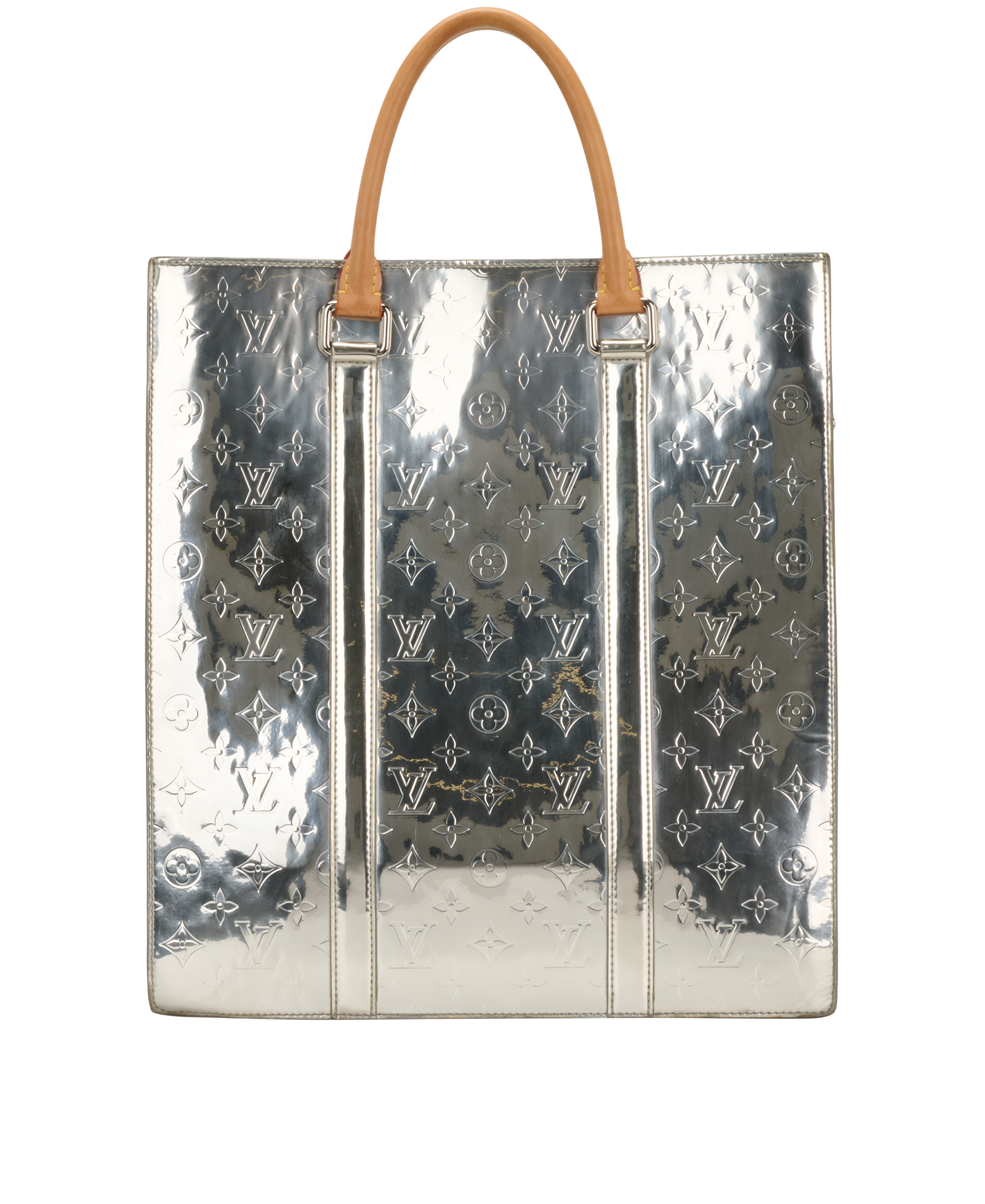 Miroir Sac Plat, &pound;1,200, Handbags, Silver, Patent Leather, Back view